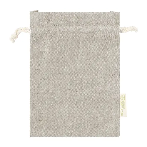 Sacca alimenti con coulisse in cotone riciclato 105gr 15×21cm