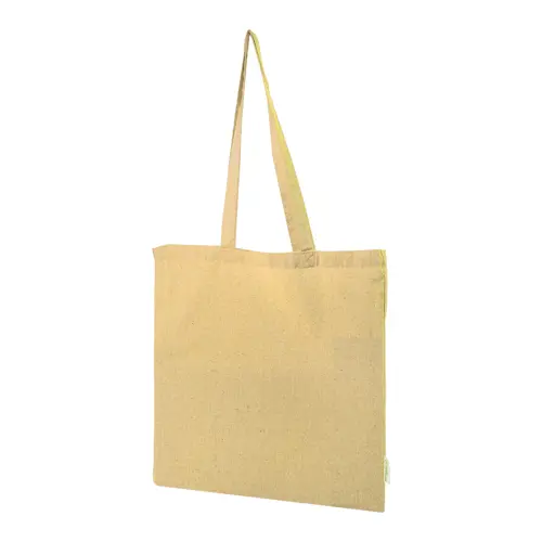Shopper per la spesa in cotone riciclato con manici lunghi in diverse colorazioni 140gr 38×42cm