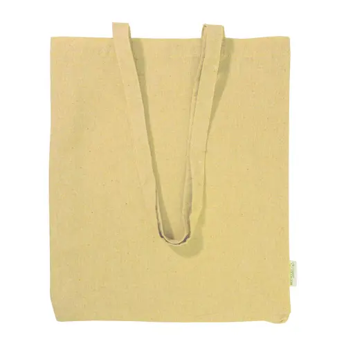 Shopper per la spesa in cotone riciclato con manici lunghi in diverse colorazioni 140gr 38×42cm