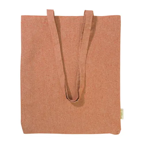 Shopper per la spesa in cotone riciclato con manici lunghi in diverse colorazioni 140gr 38×42cm