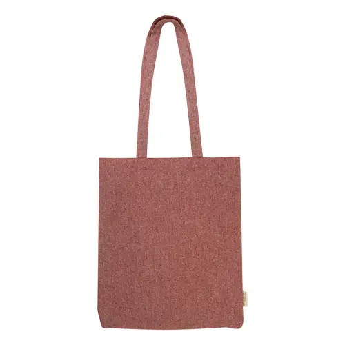 Shopper per la spesa in cotone riciclato con manici lunghi in diverse colorazioni 140gr 38×42cm