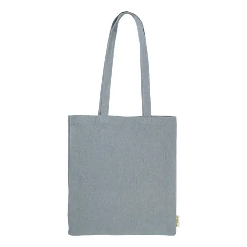 Shopper per la spesa in cotone riciclato con manici lunghi in diverse colorazioni 140gr 38×42cm