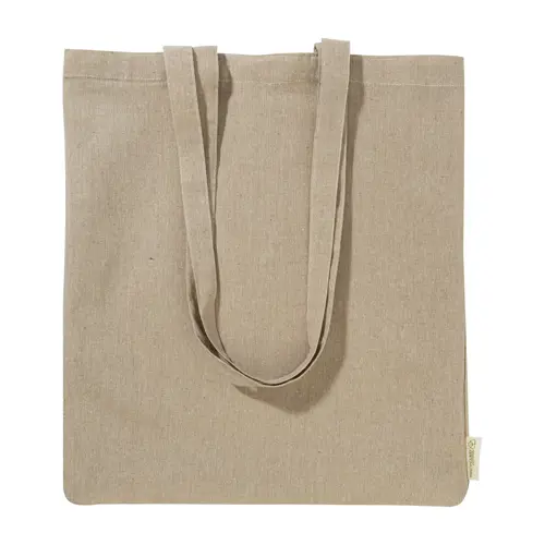 Shopper per la spesa in cotone riciclato con manici lunghi in diverse colorazioni 140gr 38×42cm