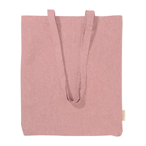 Shopper per la spesa in cotone riciclato con manici lunghi in diverse colorazioni 140gr 38×42cm
