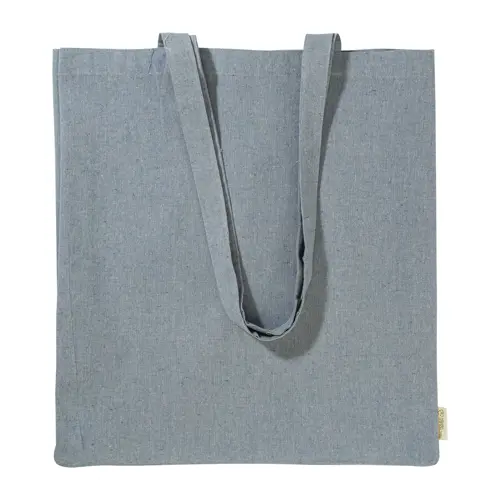 Shopper per la spesa in cotone riciclato con manici lunghi in diverse colorazioni 140gr 38×42cm