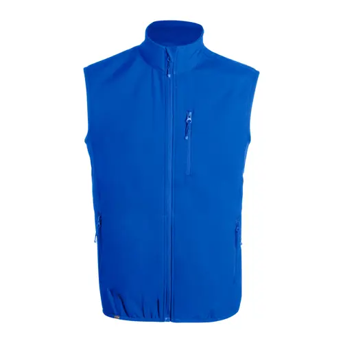 Gilet unisex softshell in RPET traspirante impermeabile e antivento con zip e tasche sul petto e laterali 300gr