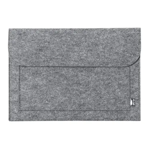 Custodia porta pc da 15" in feltro RPET con tasca frontale e chiusura in velcro 37x26cm