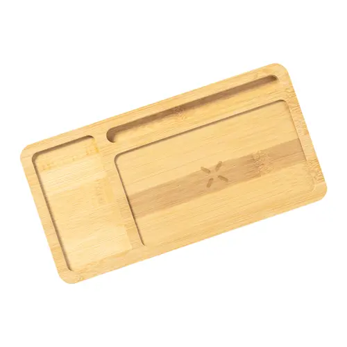 Organizer portacellulare in bambù con caricabatterie wireless 15W