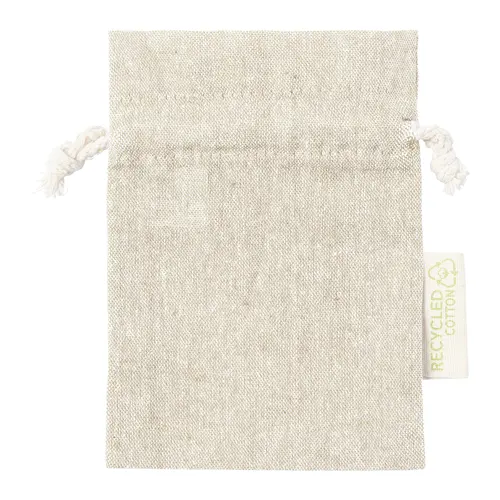 Sacca piccola in cotone riciclato in diverse colorazioni da 120gr 10×14cm