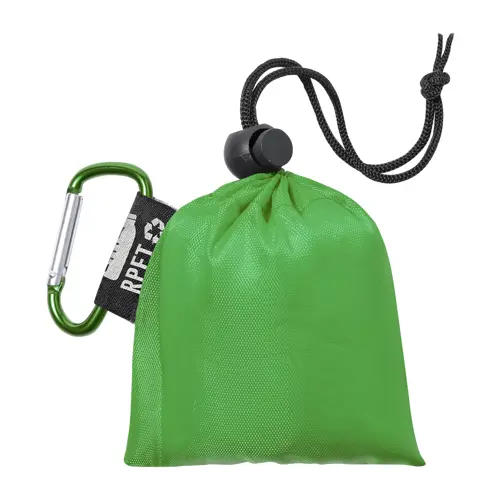 Poncho in LDPE trasparente in taglia unica per adulti con custodia in RPET e moschettone