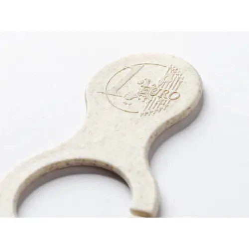 Gettone per carrello in plastica ABS e paglia di grano