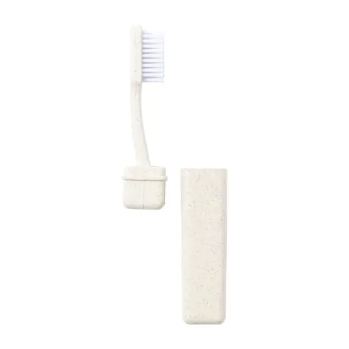 Spazzolino pieghevole in paglia di grano e plastica