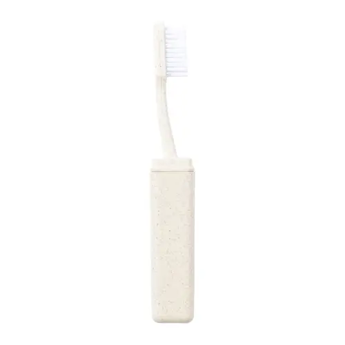 Spazzolino pieghevole in paglia di grano e plastica
