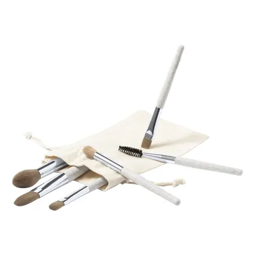 Set pennelli trucco in ecologica paglia di grano e plastica PP