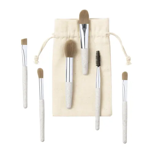 Set pennelli trucco in ecologica paglia di grano e plastica PP