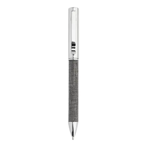 Set block note A5 in RPET fogli a righe elastico in gomma penna a sfera in metallo con rivestimento in poliestere RPET e refill blu in scatola regalo