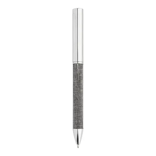 Set block note A5 in RPET fogli a righe elastico in gomma penna a sfera in metallo con rivestimento in poliestere RPET e refill blu in scatola regalo