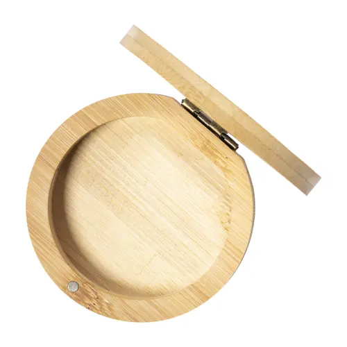 Specchio in bambù con spazio per gioielli