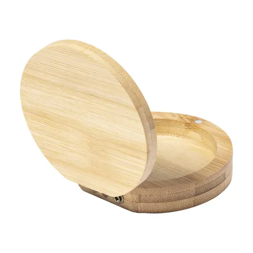 Specchio in bambù con spazio per gioielli