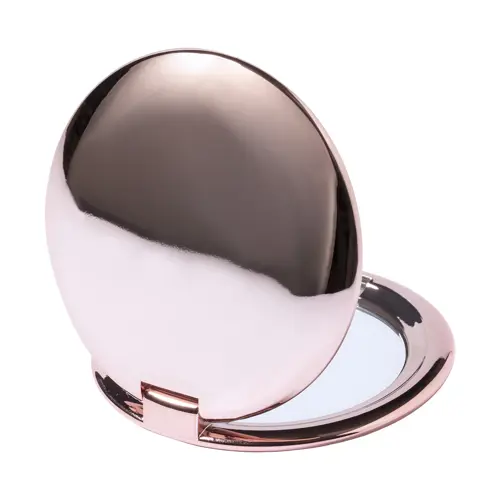 Specchio tascabile con rivestimento in plastica ABS e finitura metallica