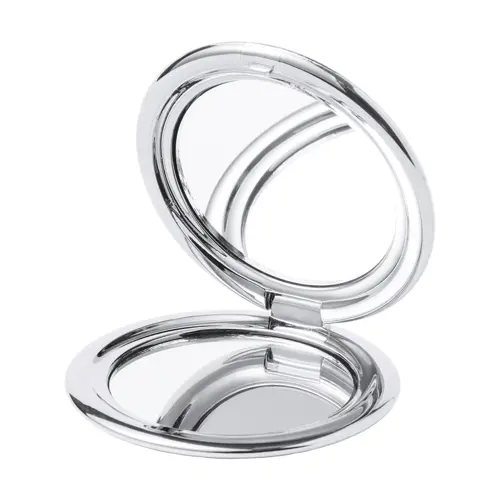 Specchio tascabile con rivestimento in plastica ABS e finitura metallica