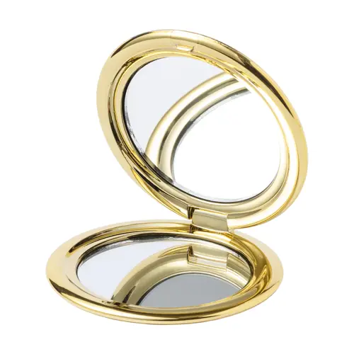 Specchio tascabile con rivestimento in plastica ABS e finitura metallica