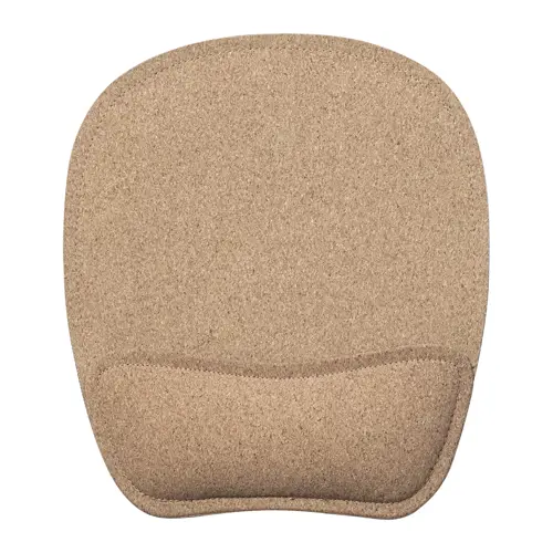 Tappetino mouse ergonomico con poggiapolso in sughero naturale 200x223mm