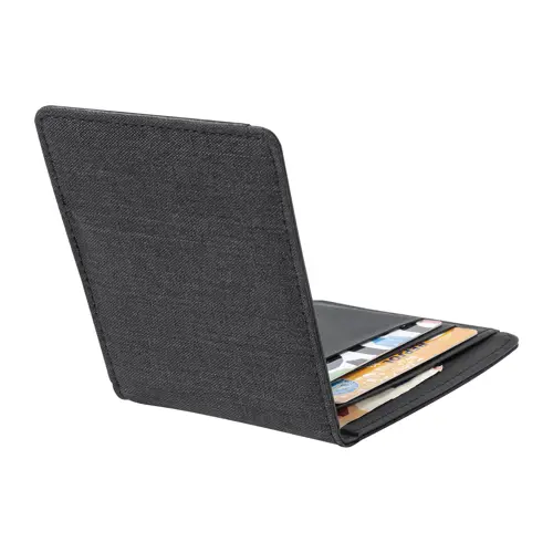 Portafoglio in RPET con protezione RFID e 6 scomparti per carte di credito