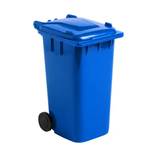 Portapenne in plastica a forma di pattumiera