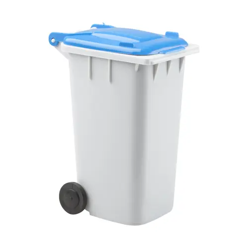 Portapenne in plastica a forma di pattumiera