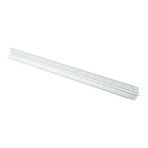 Scalimetro in alluminio a forma triangolare con righello da 30 cm 