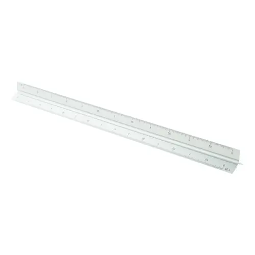 Scalimetro in alluminio a forma triangolare con righello da 30 cm 