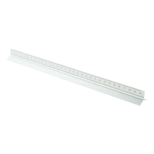 Scalimetro in alluminio a forma triangolare con righello da 30 cm 