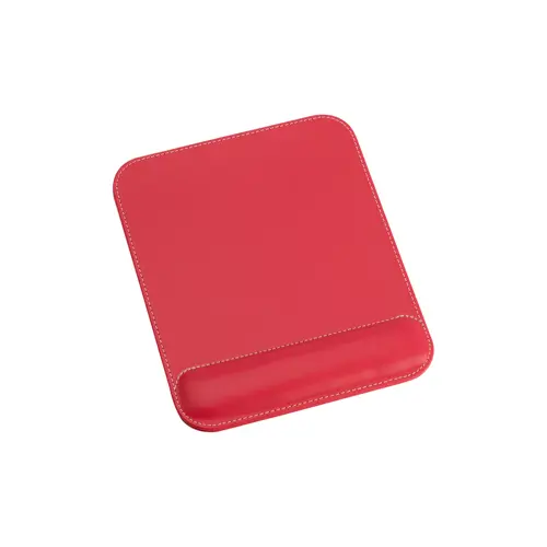 Tappetino mouse con poggiapolso in pelle PU 183x225mm