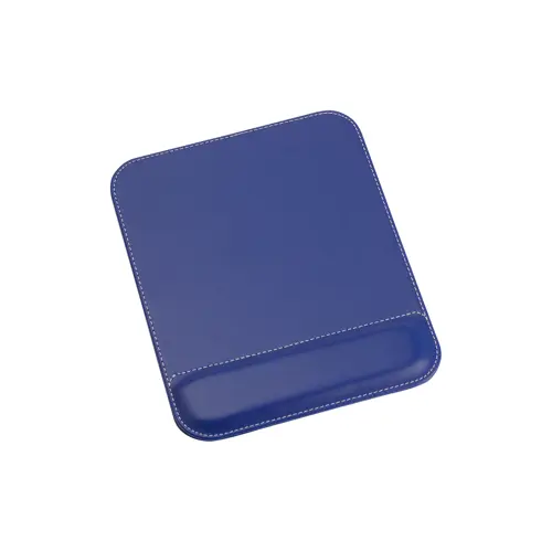 Tappetino mouse con poggiapolso in pelle PU 183x225mm