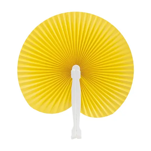 Ventaglio in carta con supporto in plastica disponibile in vari colori