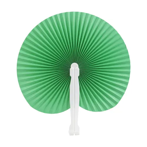 Ventaglio in carta con supporto in plastica disponibile in vari colori