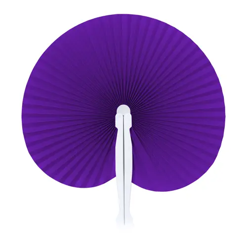 Ventaglio in carta con supporto in plastica disponibile in vari colori