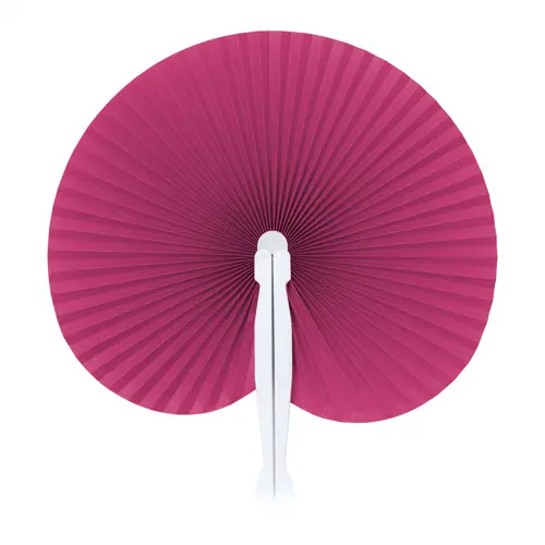 Ventaglio in carta con supporto in plastica disponibile in vari colori