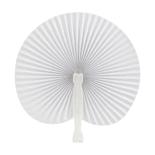 Ventaglio in carta con supporto in plastica disponibile in vari colori