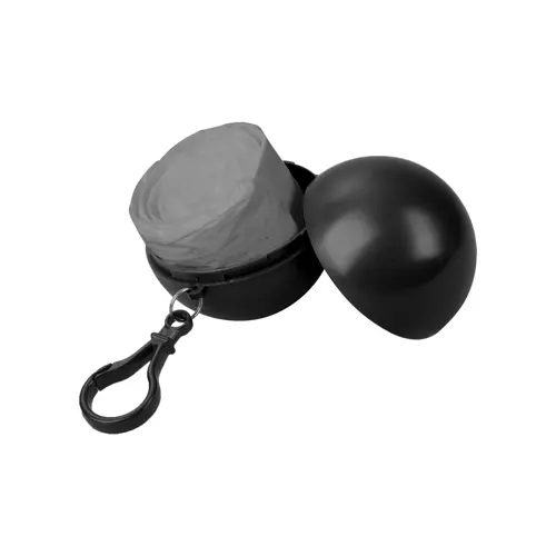 Poncho impermeabile ripiegato nella forma con portachiavi