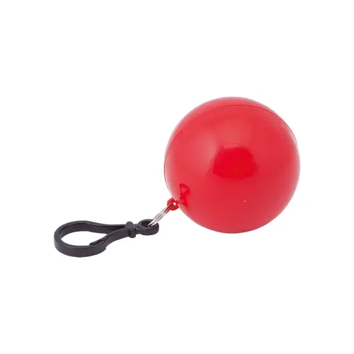 Poncho impermeabile ripiegato nella forma con portachiavi