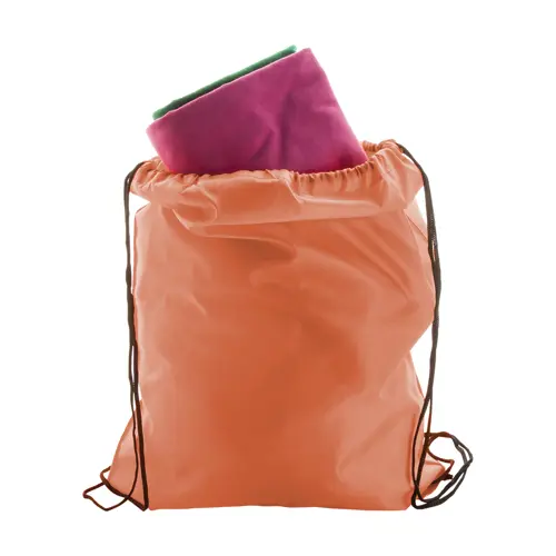 Sacca in poliestere colorata con lacci lunghi e chiusura a coulisse da 210T 33x41cm