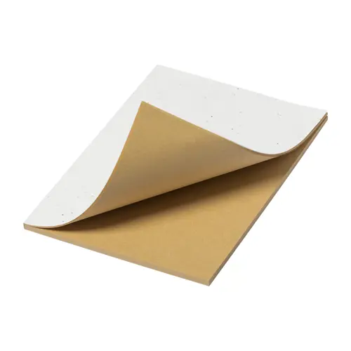Block note A5 con copertina in carta kraft riciclata e semi di petunia a 60 fogli neutri