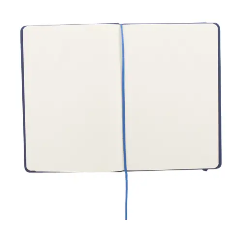 Block Notes A6 con copertina rivestita in pelle PU e 100 fogli neutri e con elastico e segnapagine in coordinato