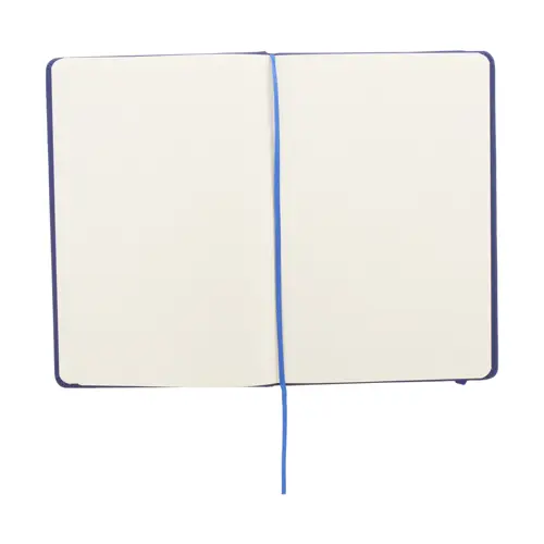 Block Notes A6 con copertina rivestita in pelle PU e 100 fogli neutri e con elastico e segnapagine in coordinato