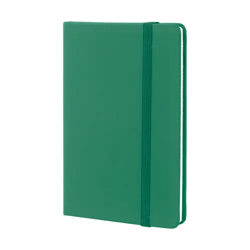 Block Notes A6 con copertina rivestita in pelle PU e 100 fogli neutri e con elastico e segnapagine in coordinato