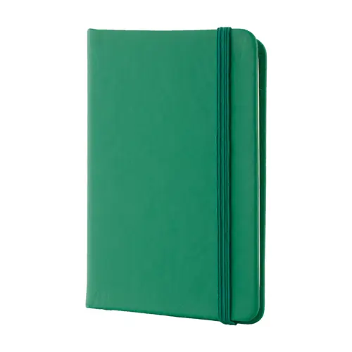 Block Notes A6 con copertina rivestita in pelle PU e 100 fogli neutri e con elastico e segnapagine in coordinato