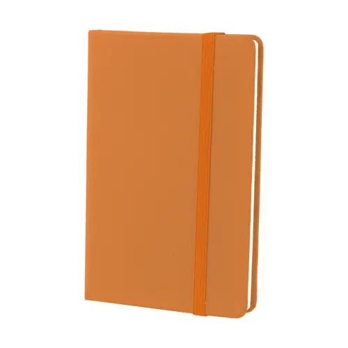Block Notes A6 con copertina rivestita in pelle PU e 100 fogli neutri e con elastico e segnapagine in coordinato