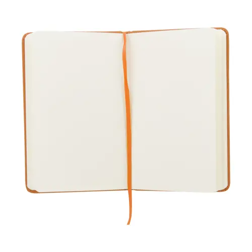 Block Notes A6 con copertina rivestita in pelle PU e 100 fogli neutri e con elastico e segnapagine in coordinato